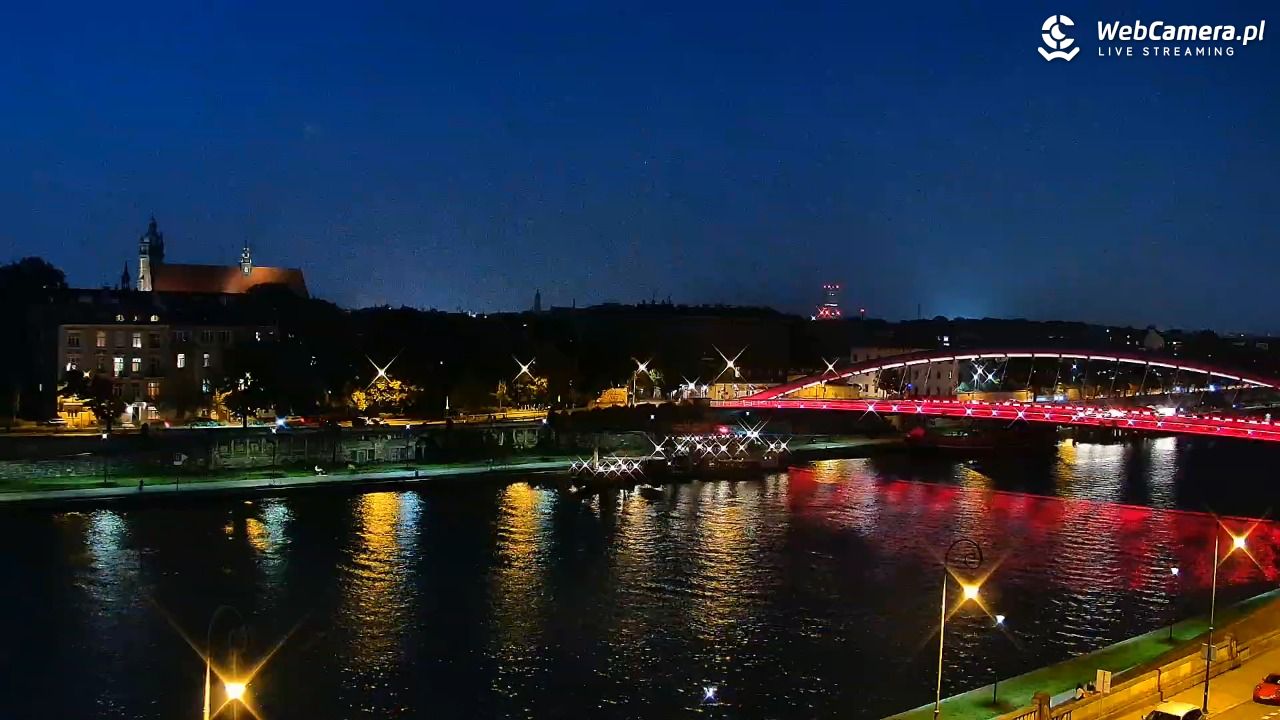 Kraków - widok na Wisłę i Most im. Marszałka Piłsudskiego - 01 wresień 2025, 20:17