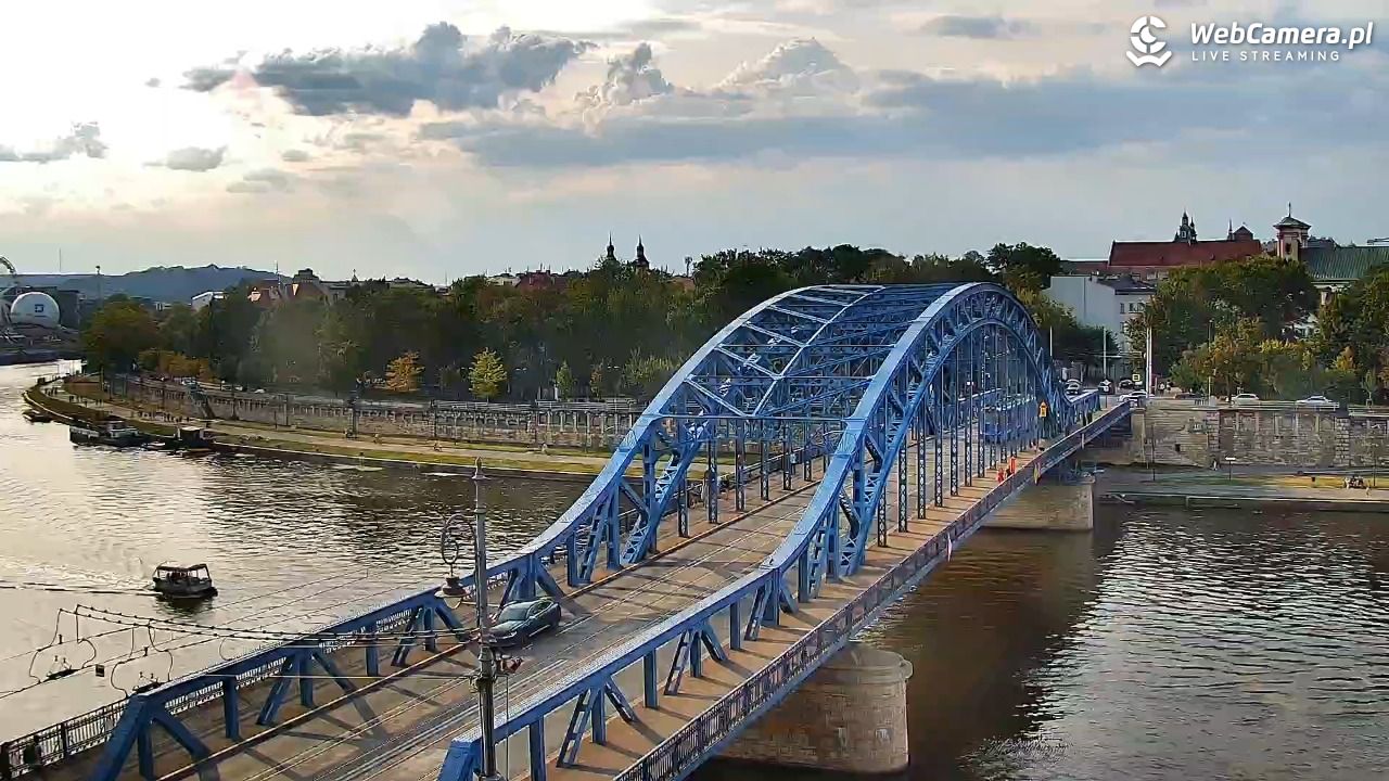 Kraków - widok na Wisłę i Most im. Marszałka Piłsudskiego - 16 sierpień 2026, 17:32