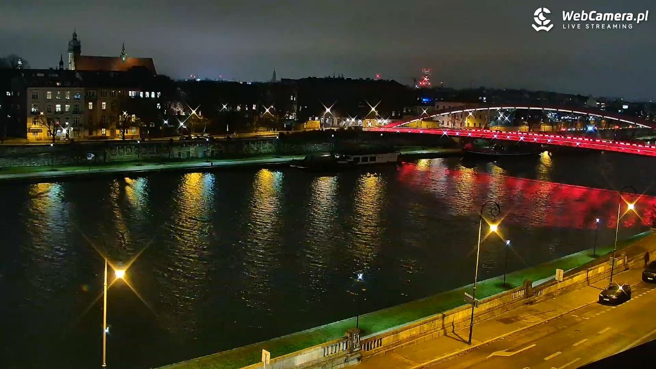 Kraków - widok na Wisłę i Most im. Marszałka Piłsudskiego - 22 grudzień 2025, 17:02
