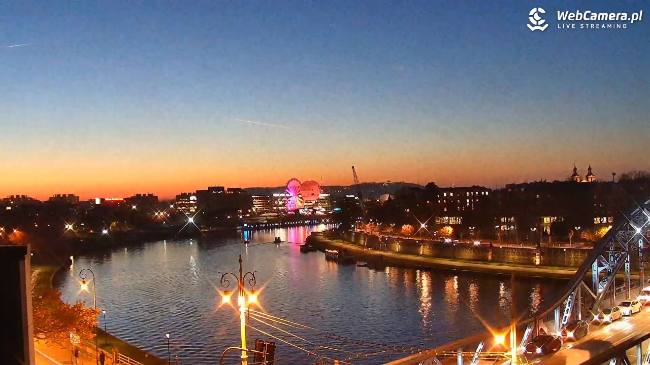 Kraków - widok na Wisłę i Most im. Marszałka Piłsudskiego - 06 listopad 2025, 16:51