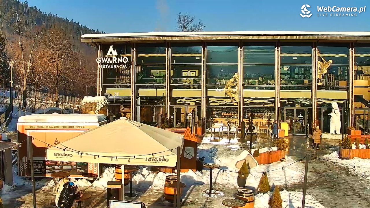 Zakopane - widok na dolną stację kolei na Gubałówkę - 28 listopad 2025, 13:58