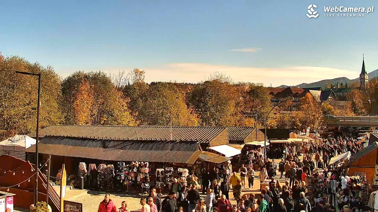 Zakopane - widok na dolną stację kolei na Gubałówkę - 17 październik 2026, 10:20
