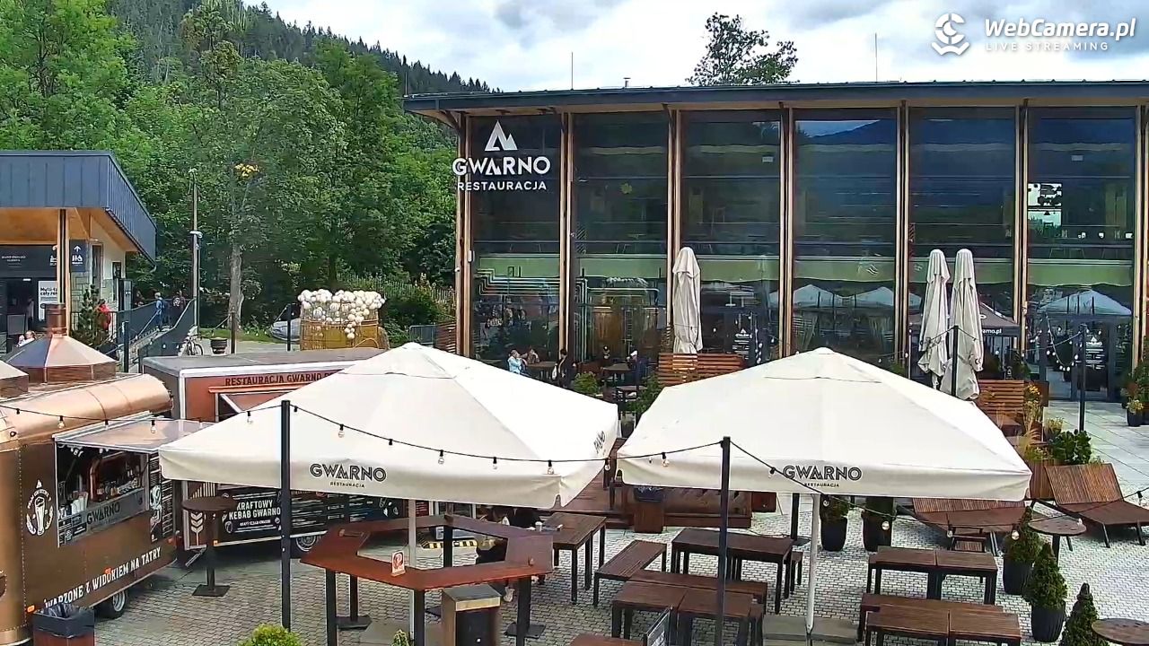 Zakopane - widok na dolną stację kolei na Gubałówkę - 21 lipiec 2026, 10:33