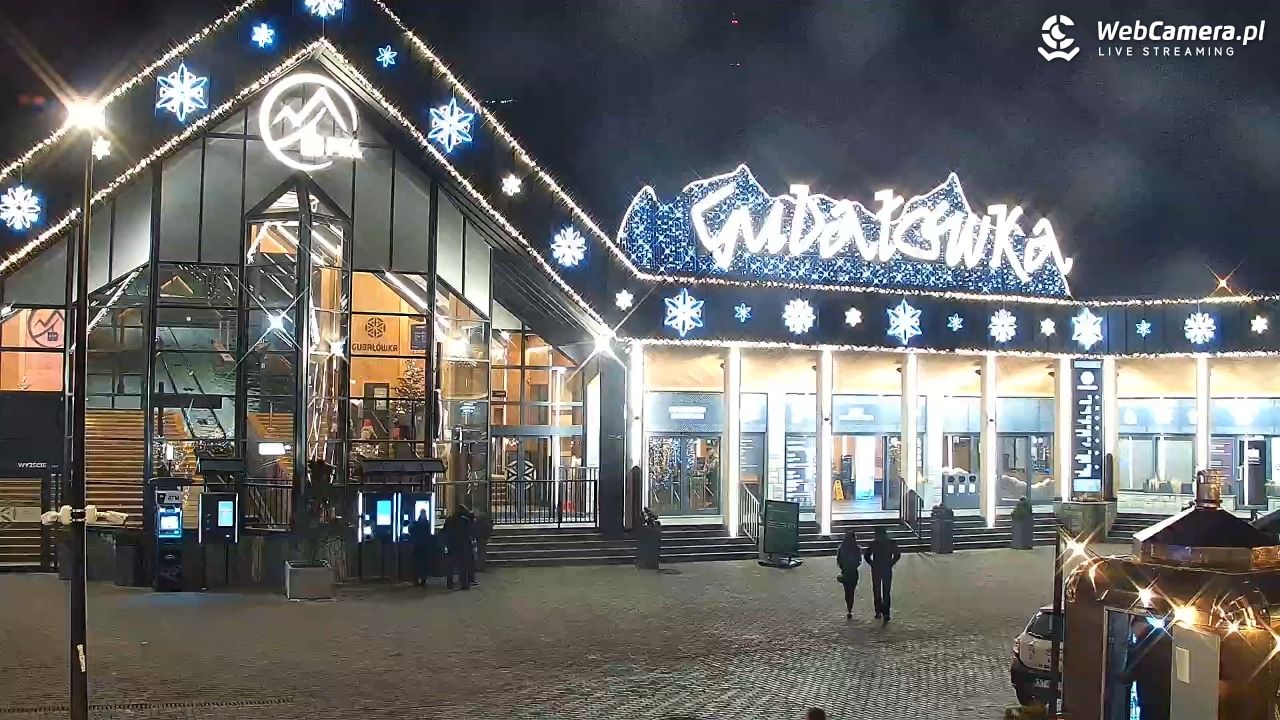 Zakopane - widok na dolną stację kolei na Gubałówkę - 21 styczeń 2026, 18:58