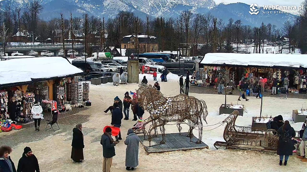 Zakopane - widok na dolną stację kolei na Gubałówkę - 22 styczeń 2026, 12:08