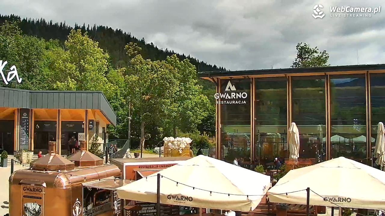 Zakopane - widok na dolną stację kolei na Gubałówkę - 21 lipiec 2026, 10:39