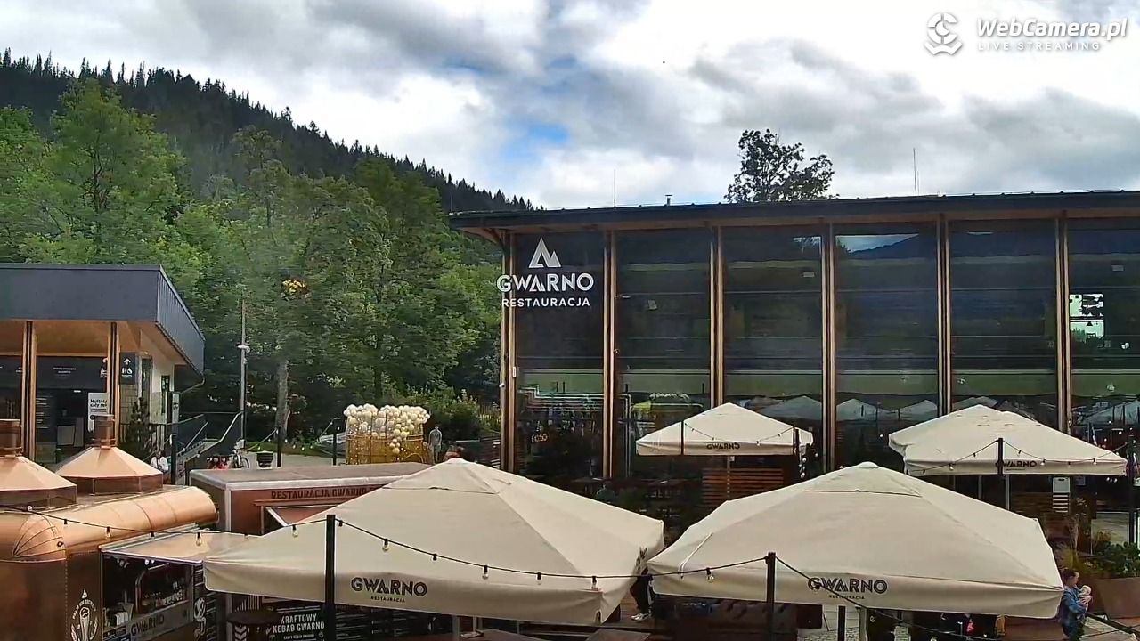 Zakopane - widok na dolną stację kolei na Gubałówkę - 21 lipiec 2026, 12:06