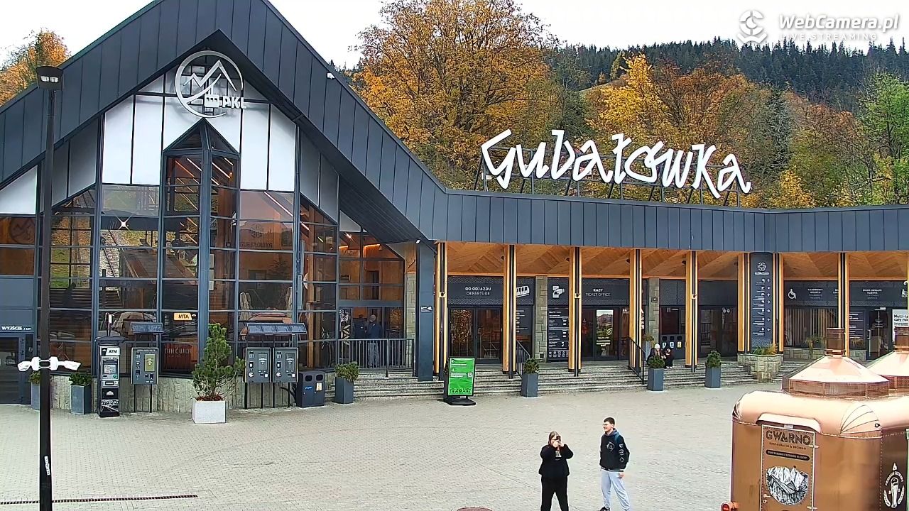Zakopane - widok na dolną stację kolei na Gubałówkę - 14 październik 2025, 08:26