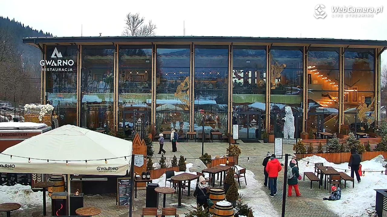 Zakopane - widok na dolną stację kolei na Gubałówkę - 22 styczeń 2026, 15:10