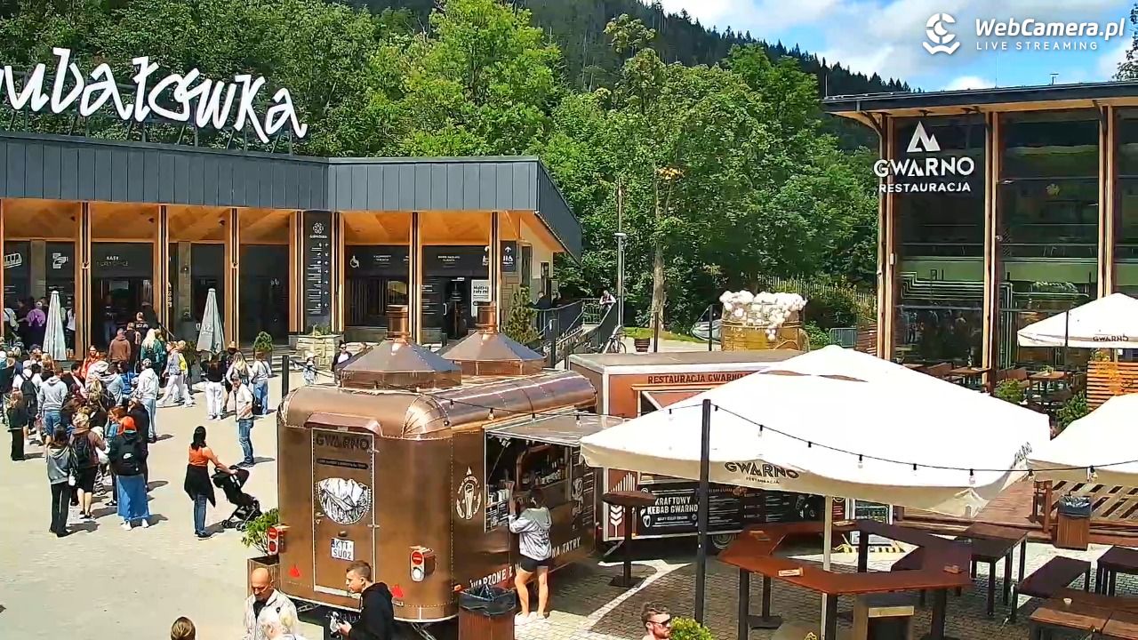 Zakopane - widok na dolną stację kolei na Gubałówkę - 21 lipiec 2026, 12:52