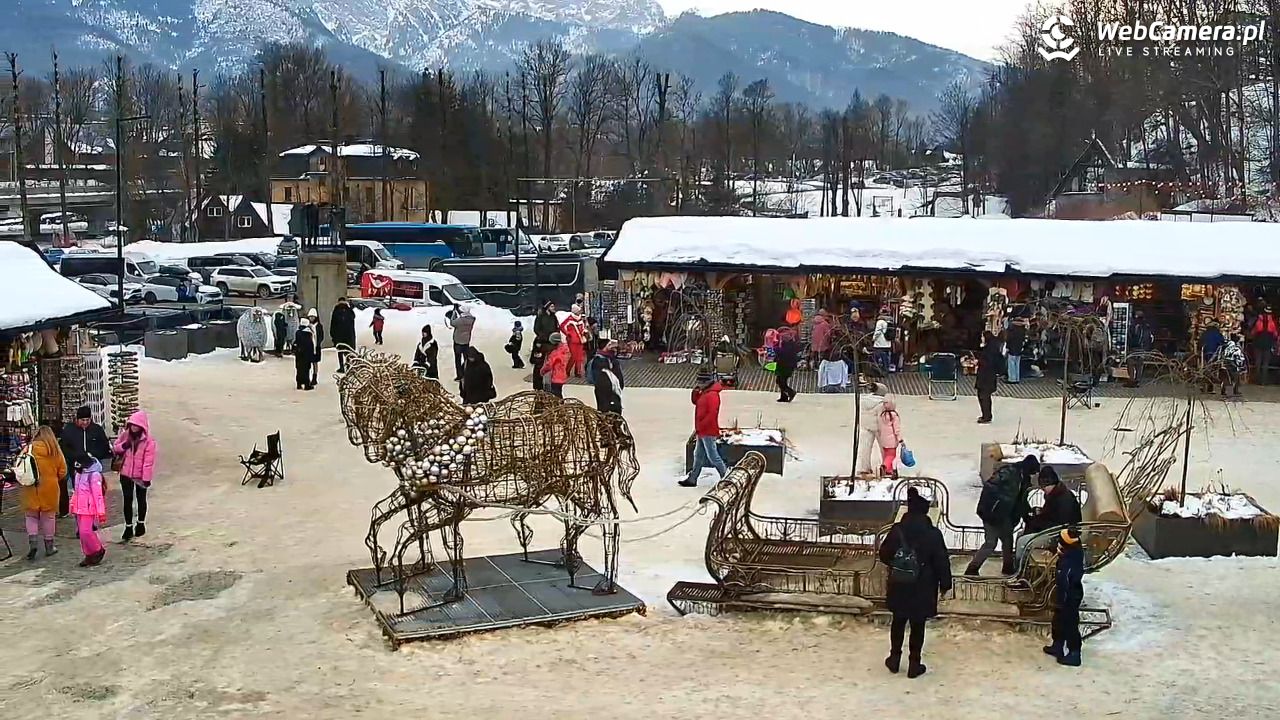 Zakopane - widok na dolną stację kolei na Gubałówkę - 22 styczeń 2026, 12:59