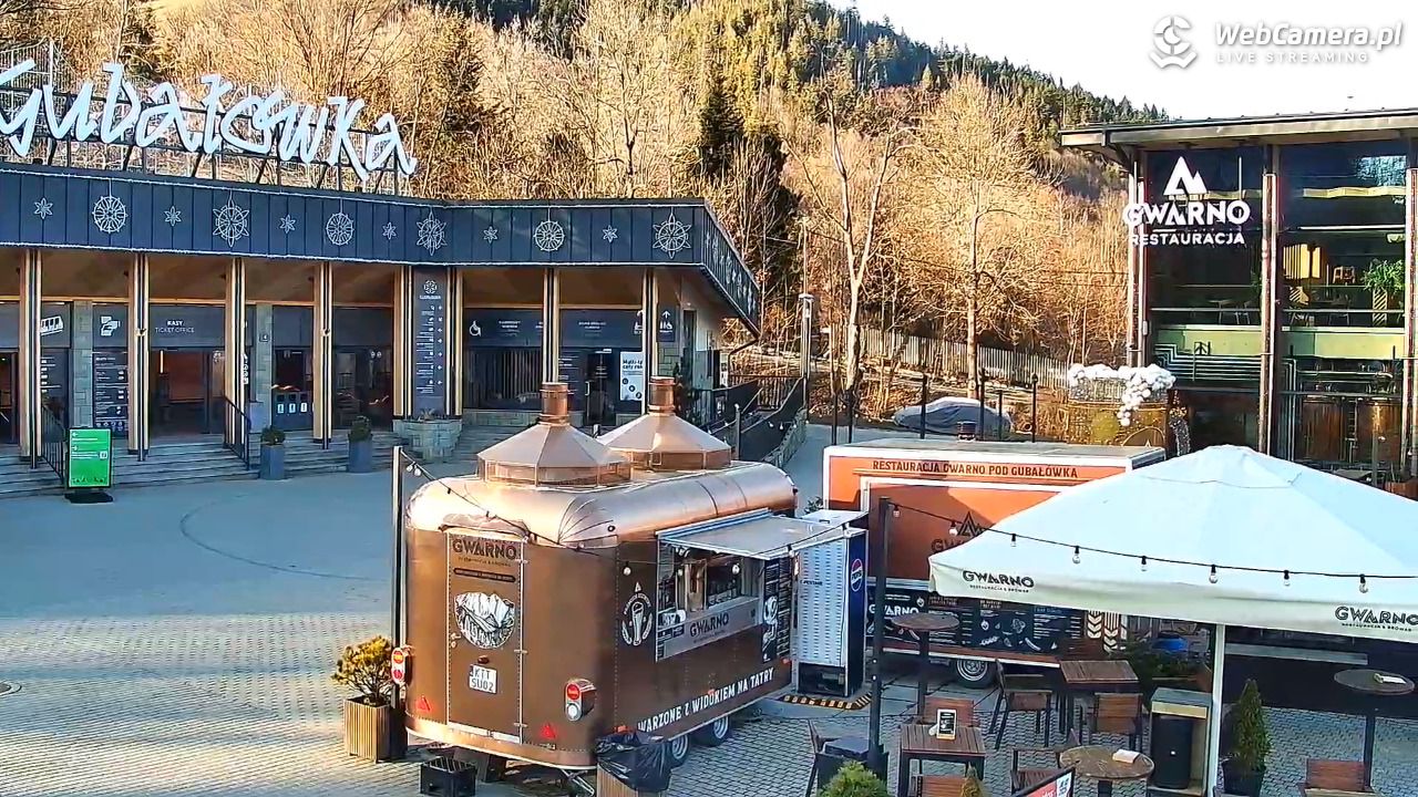 Zakopane - widok na dolną stację kolei na Gubałówkę - 09 marzec 2026, 15:53