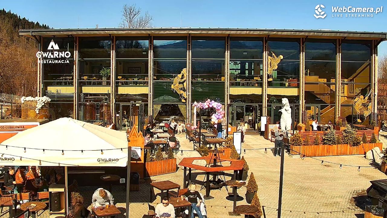 Zakopane - widok na dolną stację kolei na Gubałówkę - 09 marzec 2026, 14:00