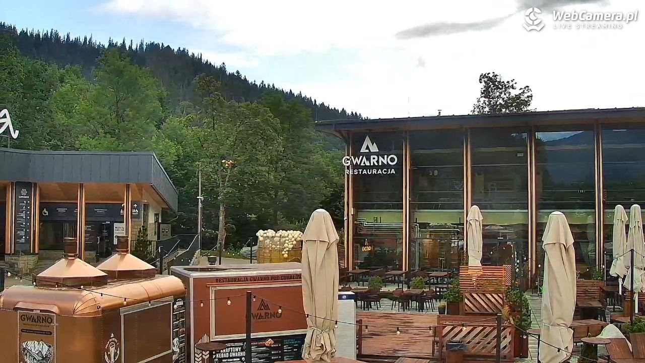 Zakopane - widok na dolną stację kolei na Gubałówkę - 23 lipiec 2026, 08:53