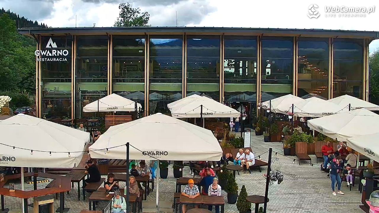 Zakopane - widok na dolną stację kolei na Gubałówkę - 22 lipiec 2026, 13:37