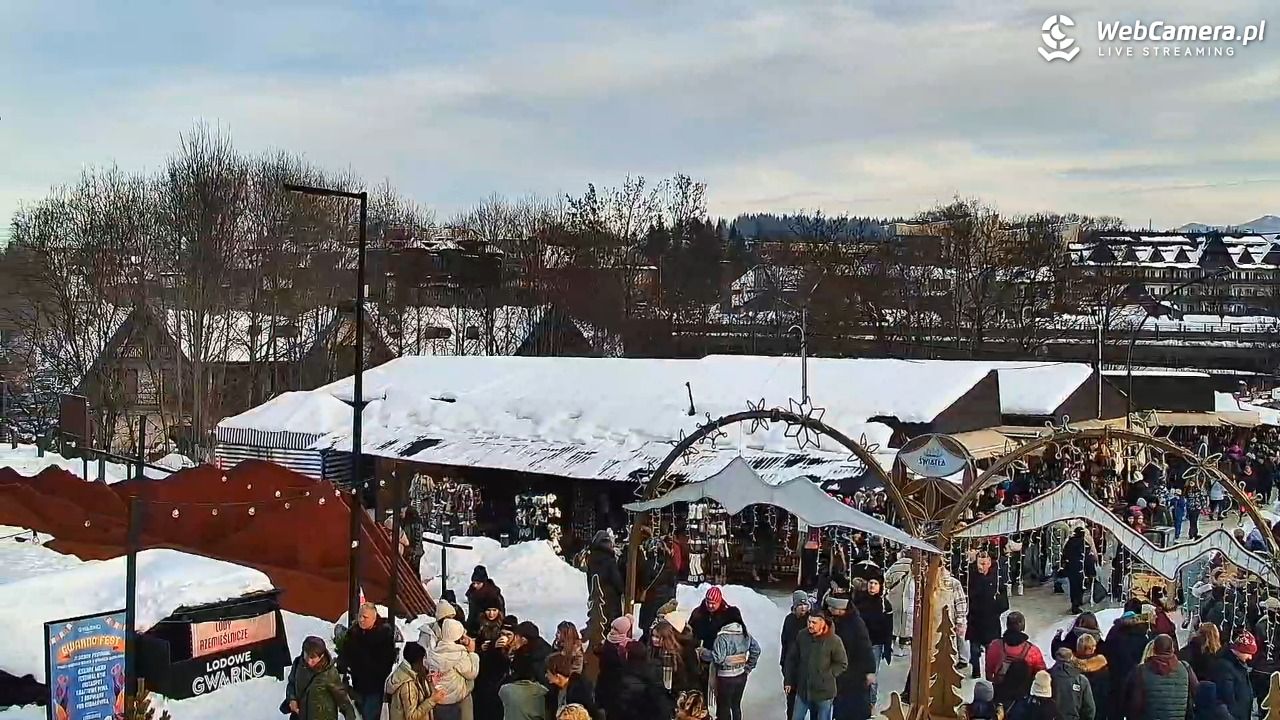 Zakopane - widok na dolną stację kolei na Gubałówkę - 29 listopad 2025, 14:04