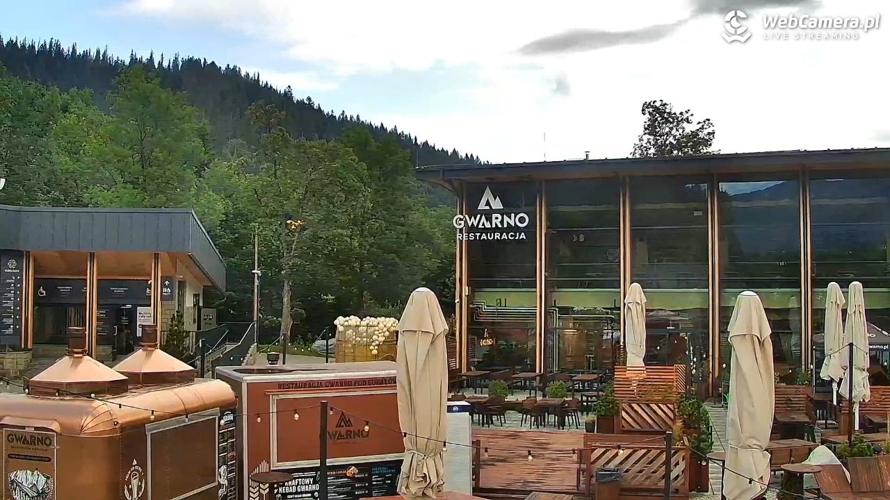 Zakopane - widok na dolną stację kolei na Gubałówkę - 23 lipiec 2026, 08:53