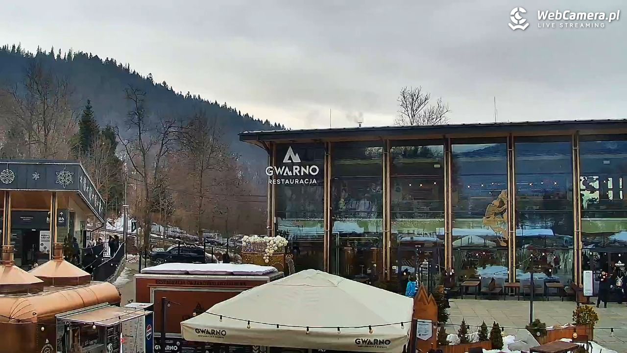 Zakopane - widok na dolną stację kolei na Gubałówkę - 22 styczeń 2026, 12:54