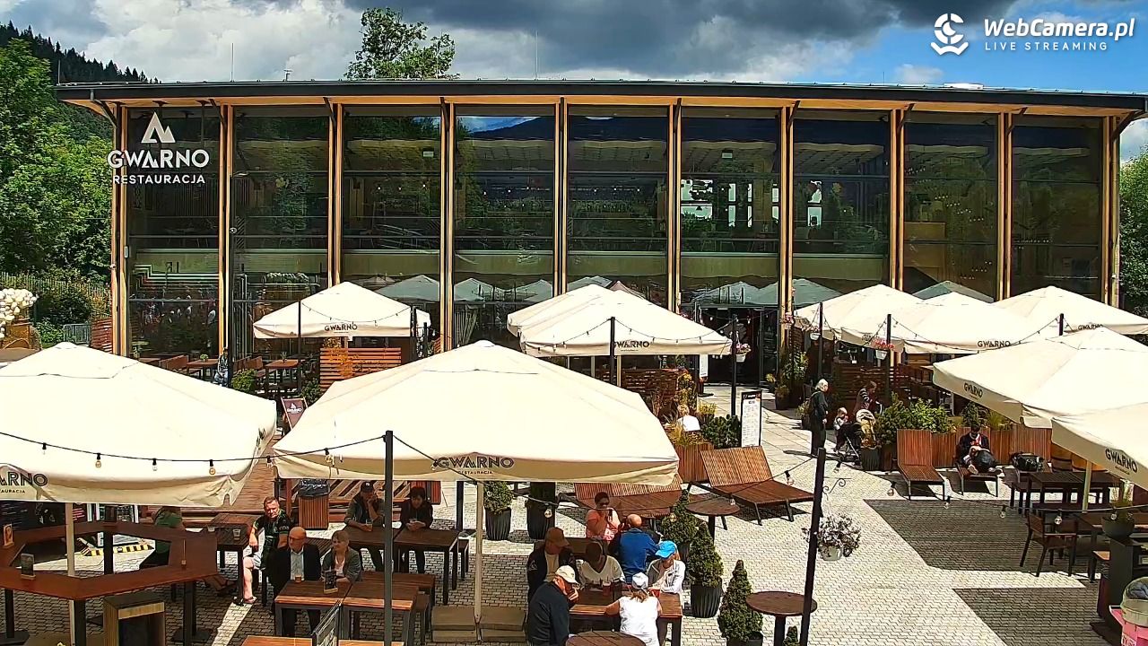 Zakopane - widok na dolną stację kolei na Gubałówkę - 22 lipiec 2026, 12:33