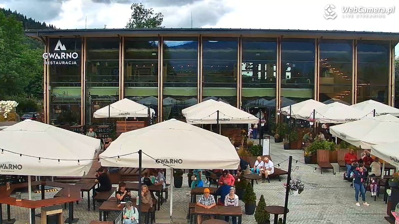 Zakopane - widok na dolną stację kolei na Gubałówkę - 22 lipiec 2026, 13:37