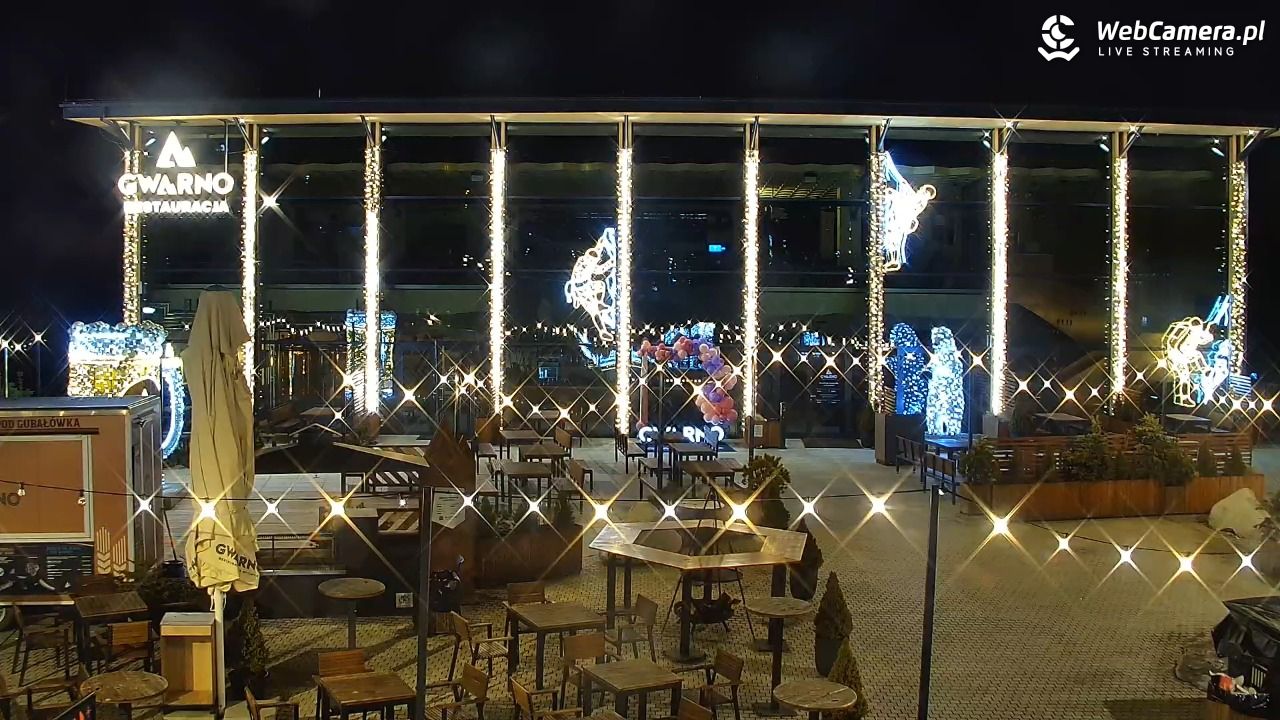 Zakopane - widok na dolną stację kolei na Gubałówkę - 09 marzec 2026, 21:35