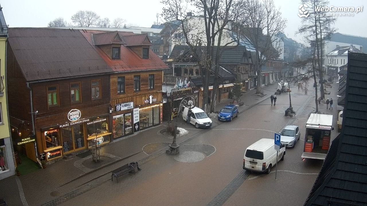 Krupówki Dolne - widok na deptak - 07 luty 2026, 09:07