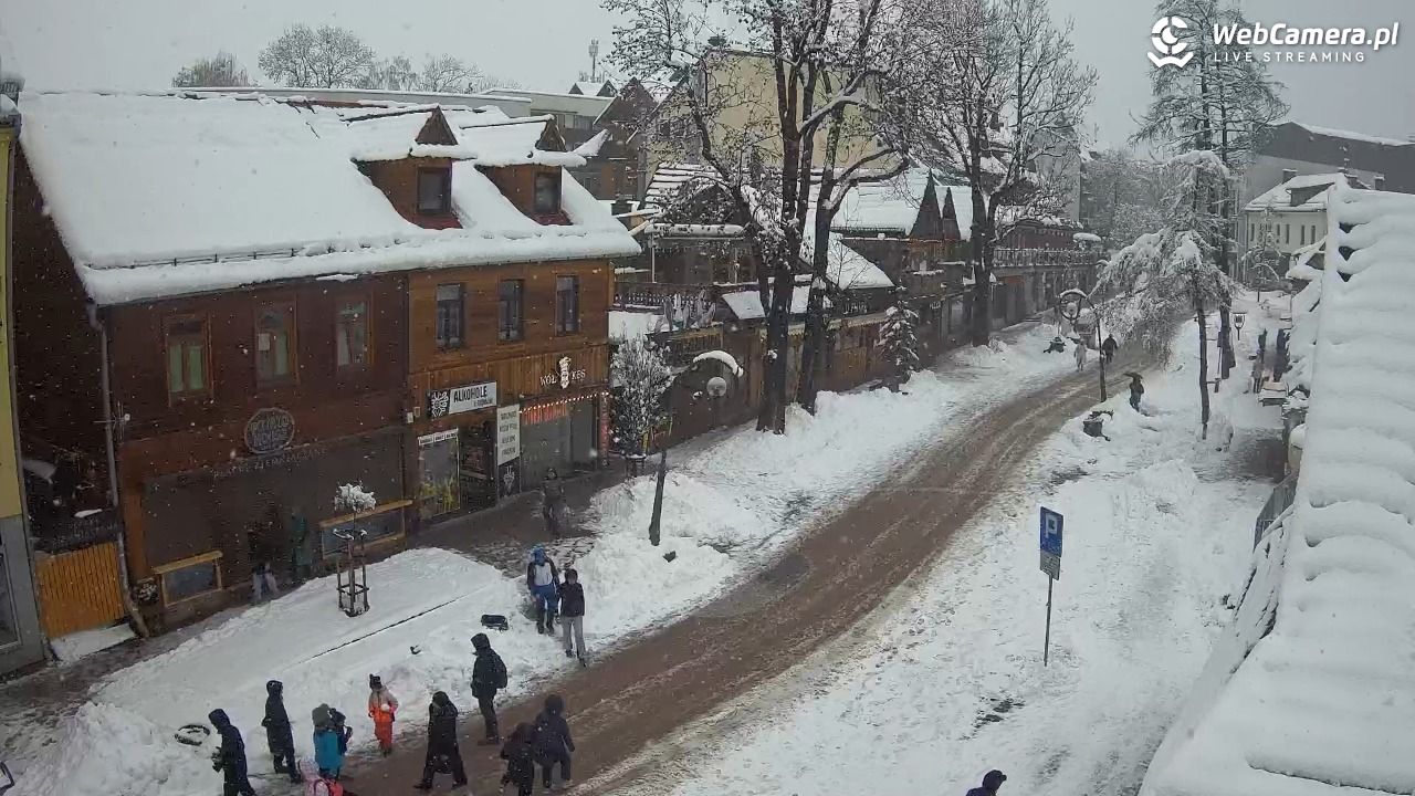 Krupówki Dolne - widok na deptak - 31 marzec 2026, 12:16