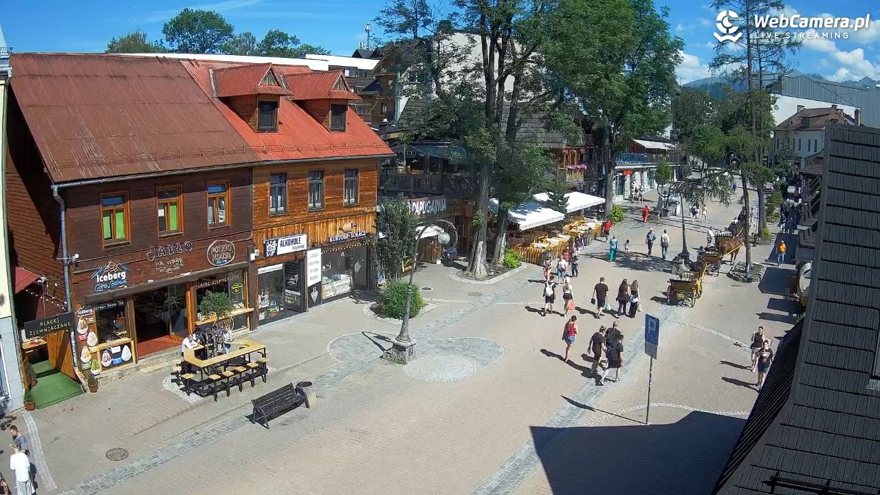 Krupówki Dolne - widok na deptak - 24 czerwiec 2026, 15:27