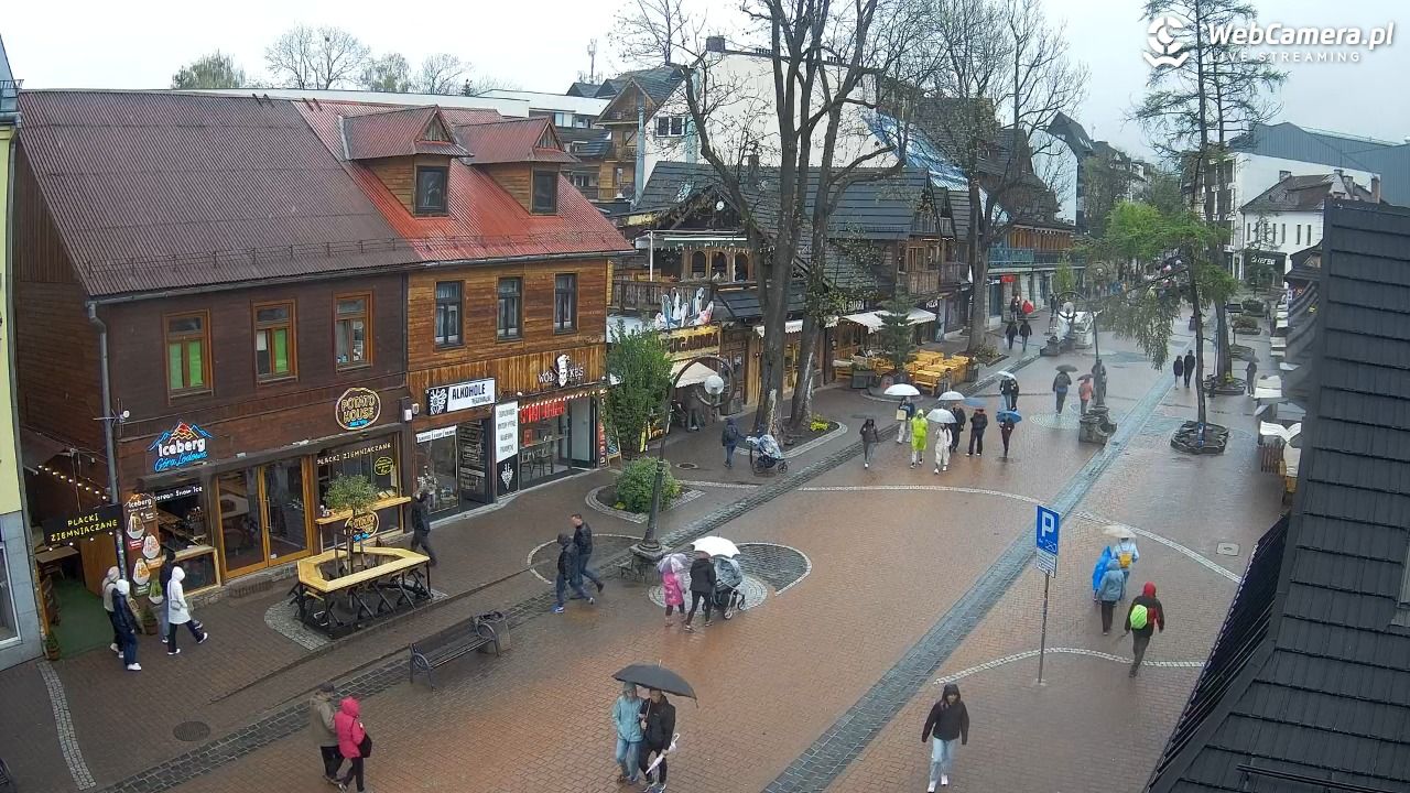 Krupówki Dolne - widok na deptak - 16 maj 2026, 12:15