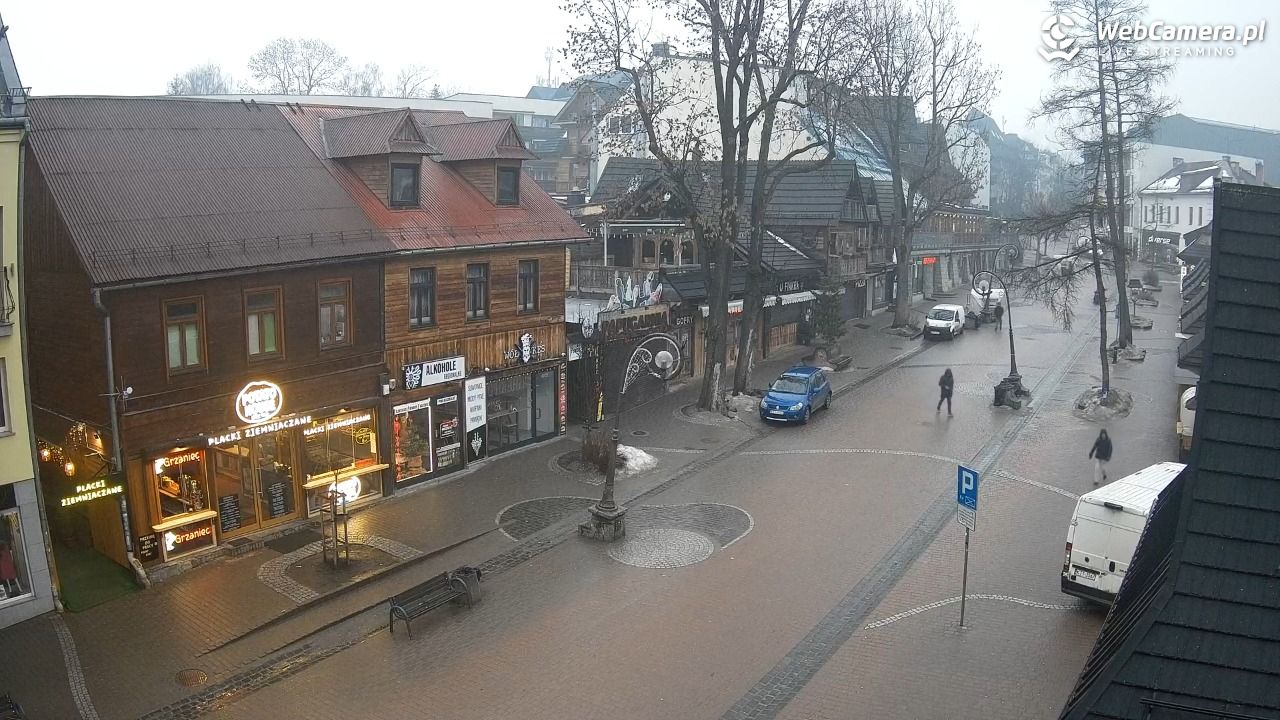 Krupówki Dolne - widok na deptak - 07 luty 2026, 07:56