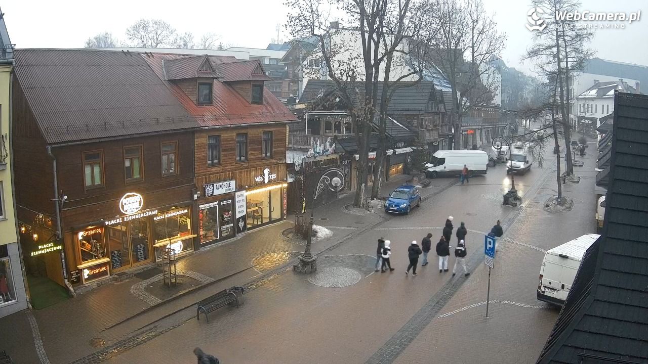 Krupówki Dolne - widok na deptak - 07 luty 2026, 08:02