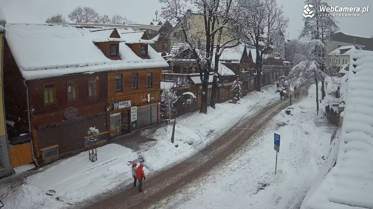 Krupówki Dolne - widok na deptak - 31 marzec 2026, 11:34