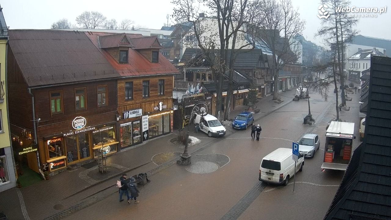 Krupówki Dolne - widok na deptak - 07 luty 2026, 09:07