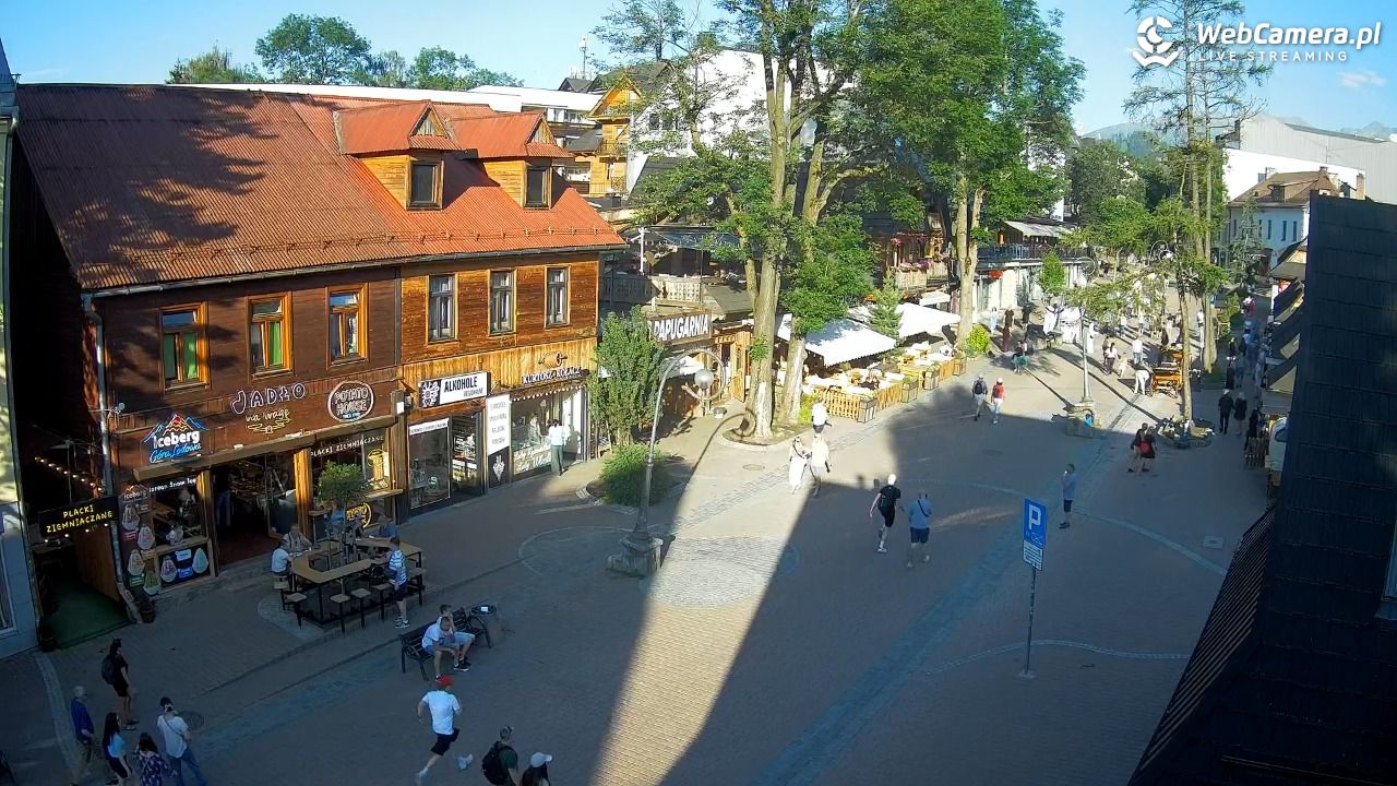 Krupówki Dolne - widok na deptak - 24 czerwiec 2026, 18:59