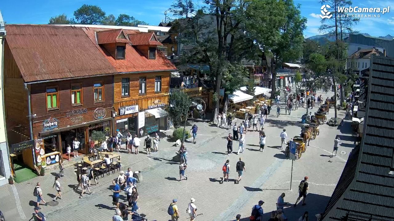 Krupówki Dolne - widok na deptak - 13 sierpień 2026, 14:01