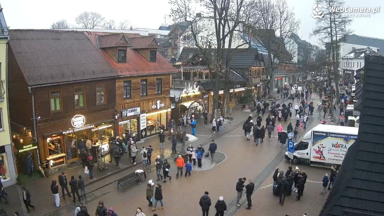 Krupówki Dolne - widok na deptak - 07 luty 2026, 14:59