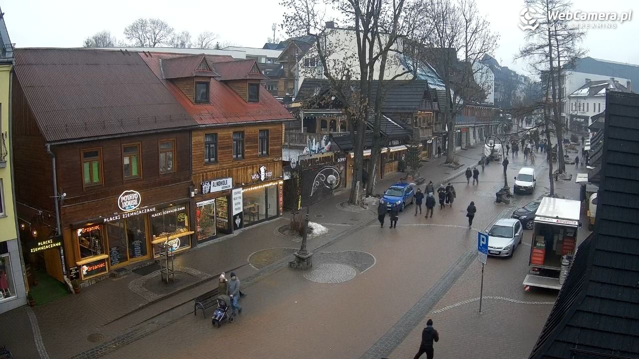 Krupówki Dolne - widok na deptak - 07 luty 2026, 09:33