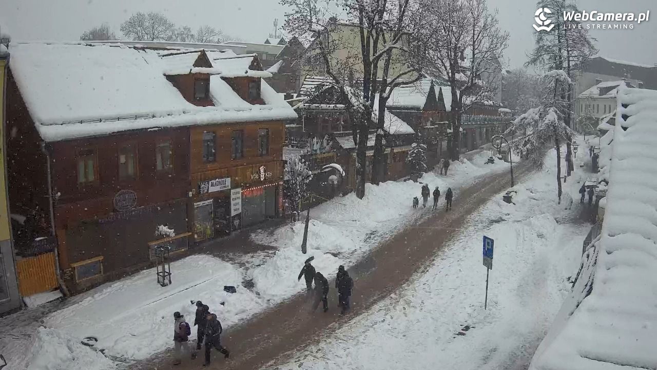 Krupówki Dolne - widok na deptak - 31 marzec 2026, 13:09