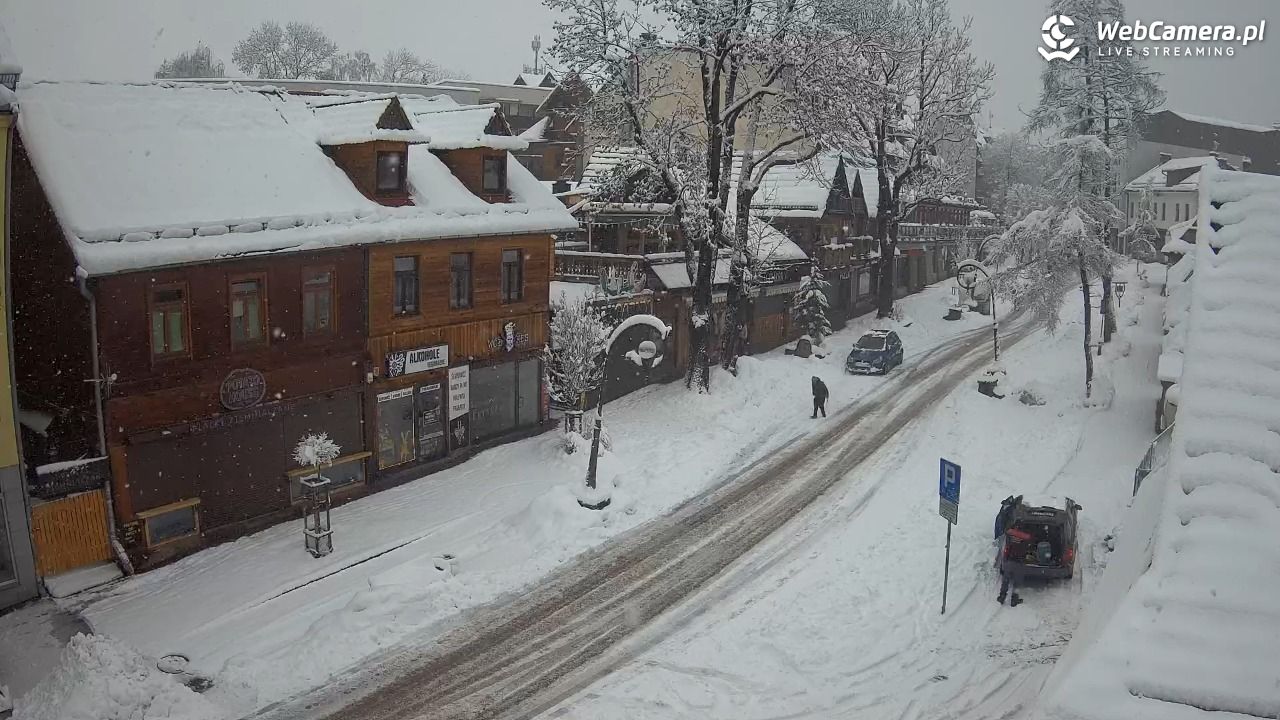 Krupówki Dolne - widok na deptak - 31 marzec 2026, 08:19