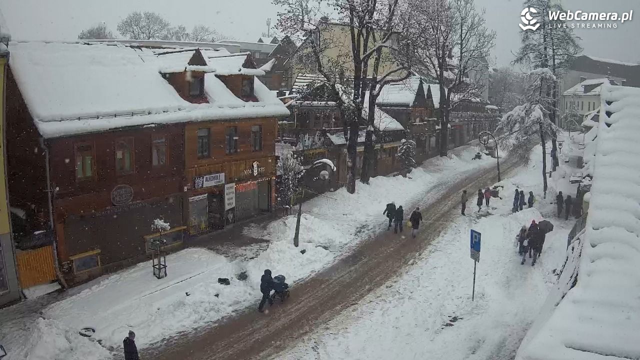 Krupówki Dolne - widok na deptak - 31 marzec 2026, 12:54