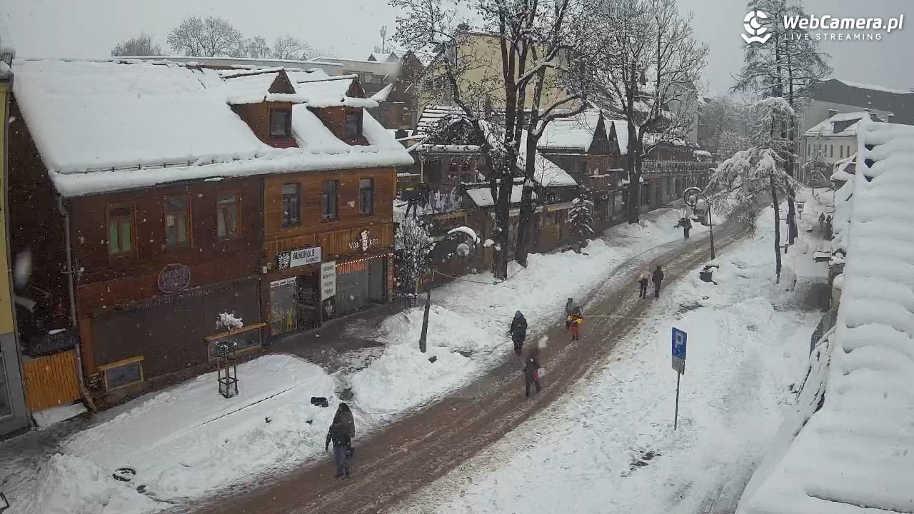 Krupówki Dolne - widok na deptak - 31 marzec 2026, 12:38