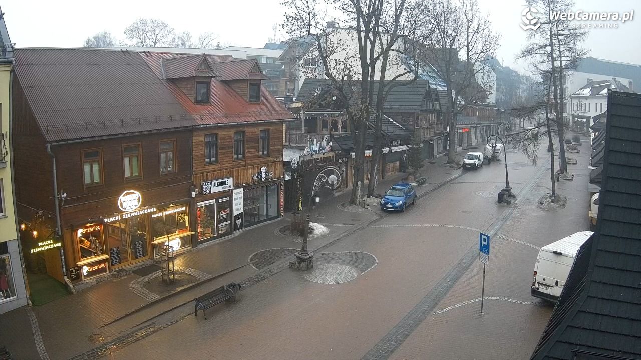 Krupówki Dolne - widok na deptak - 07 luty 2026, 07:56