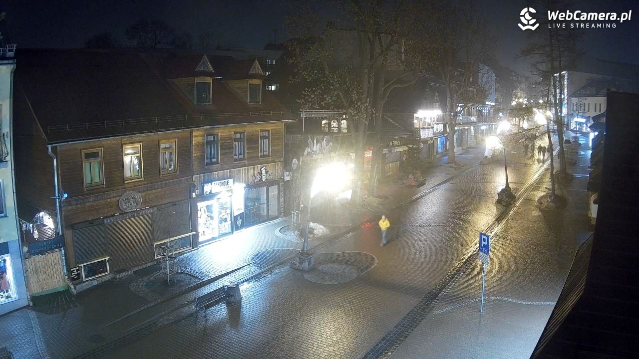 Krupówki Dolne - widok na deptak - 07 luty 2026, 00:13