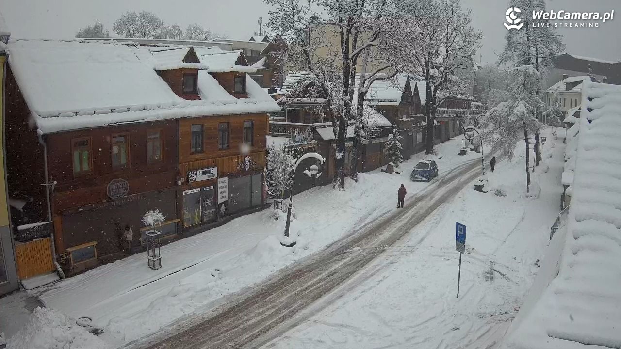 Krupówki Dolne - widok na deptak - 31 marzec 2026, 08:20