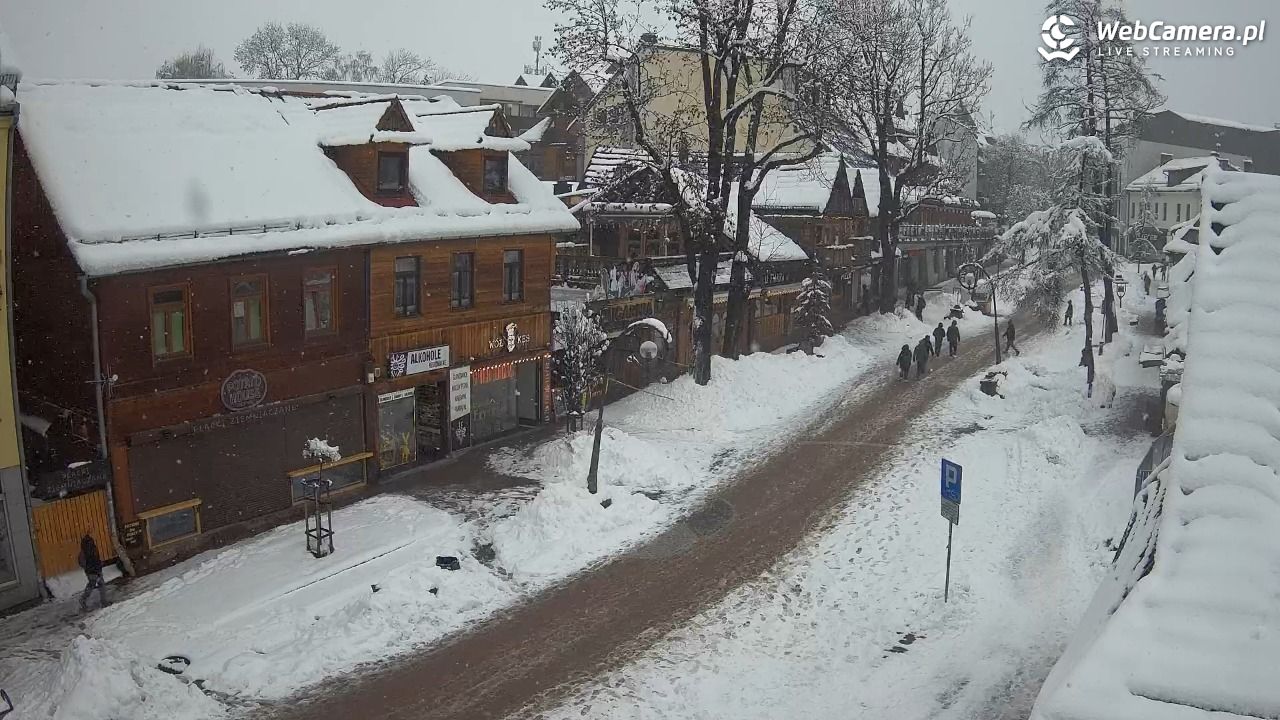 Krupówki Dolne - widok na deptak - 31 marzec 2026, 13:13