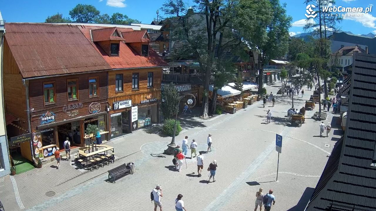 Krupówki Dolne - widok na deptak - 25 czerwiec 2026, 13:13