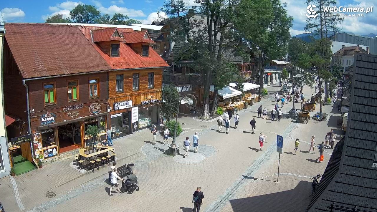 Krupówki Dolne - widok na deptak - 23 czerwiec 2026, 14:40