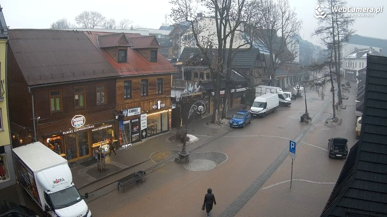 Krupówki Dolne - widok na deptak - 07 luty 2026, 08:25