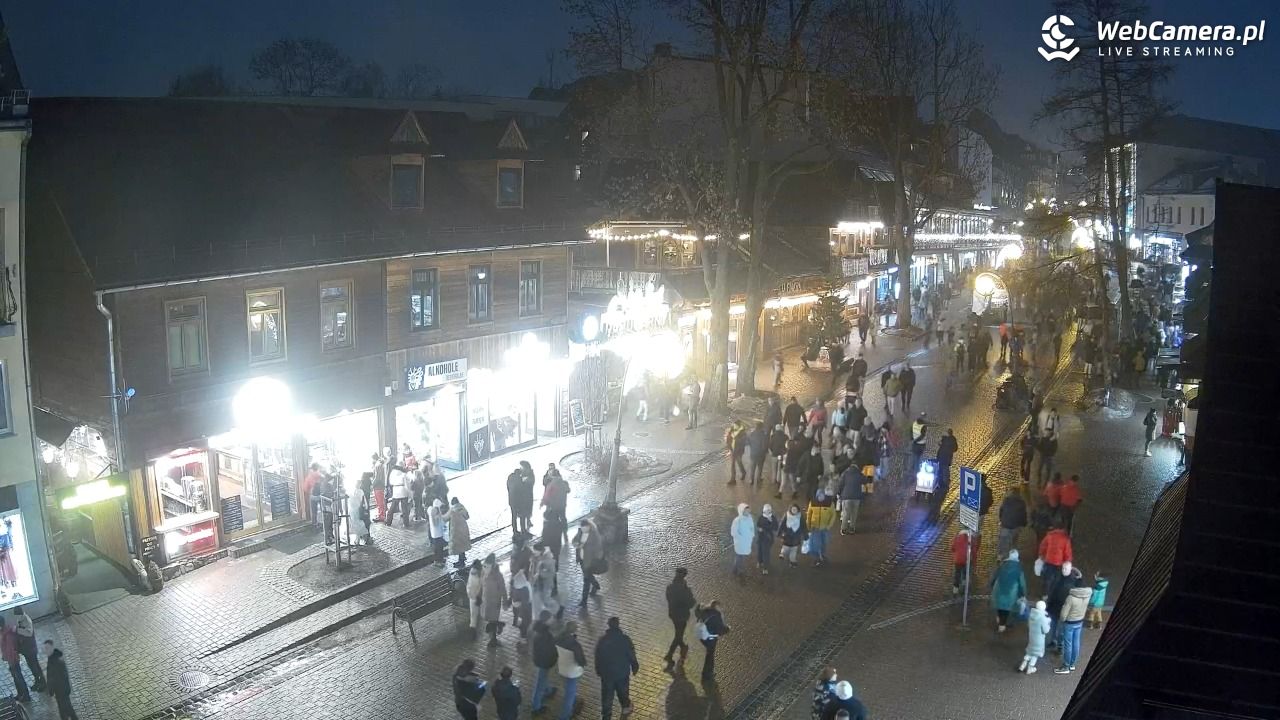 Krupówki Dolne - widok na deptak - 07 luty 2026, 17:20