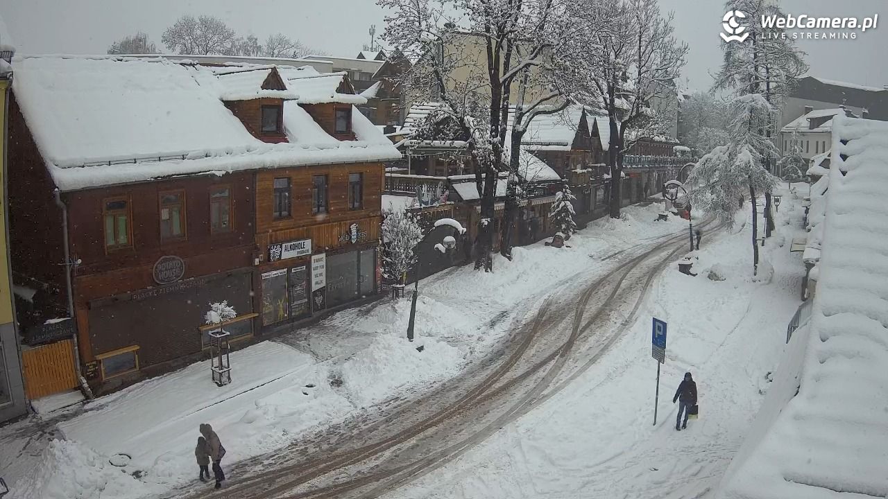 Krupówki Dolne - widok na deptak - 31 marzec 2026, 09:52